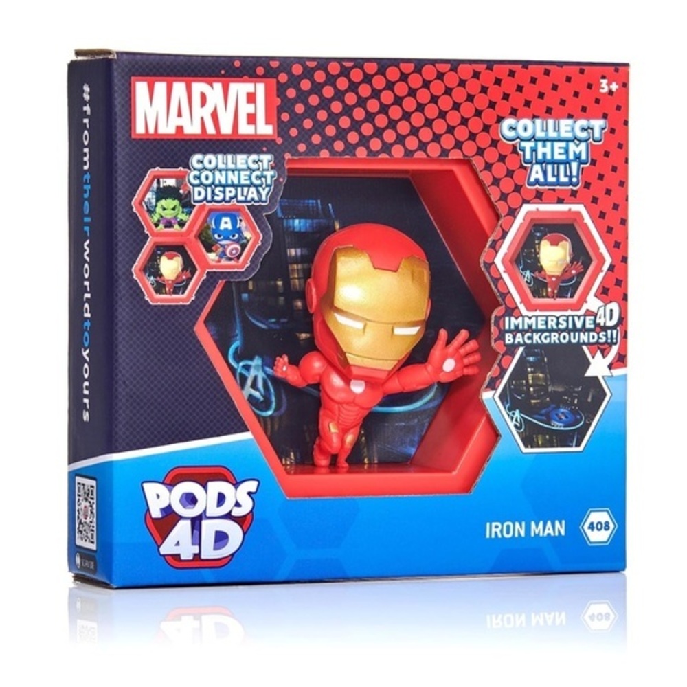 WOW! PODS 4D Marvel iron man Connectable Figures |‎ Wall/Shelf Display Gifts